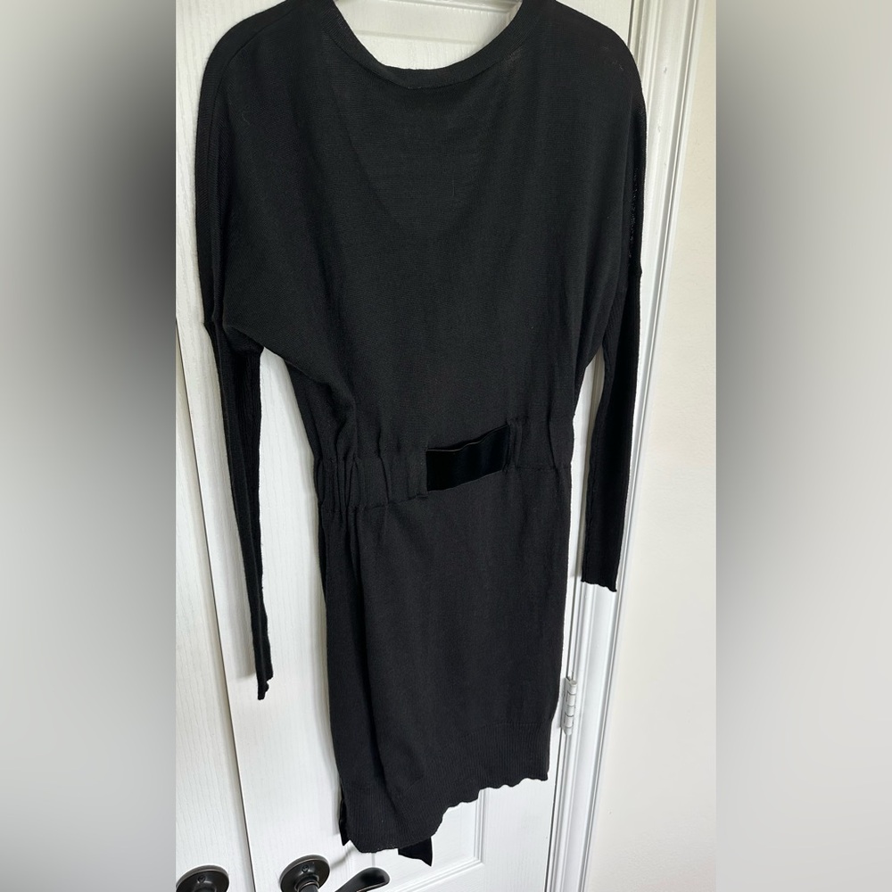 LOFT Black Long Sleeve Sweater Dress - Picture 3 of 3
